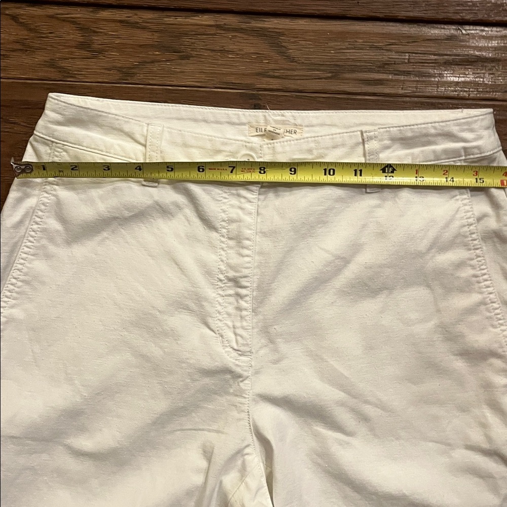 Eileen Fisher Women's White Organic Cotton/Hemp Tapered Pant Size 6 - Picture 5 of 7